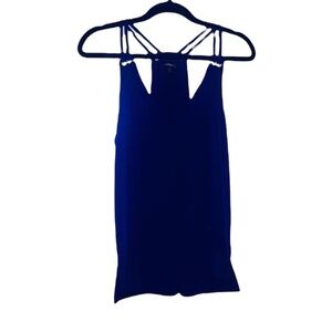 New Express: Medium Smooth Navy Blue Blouse